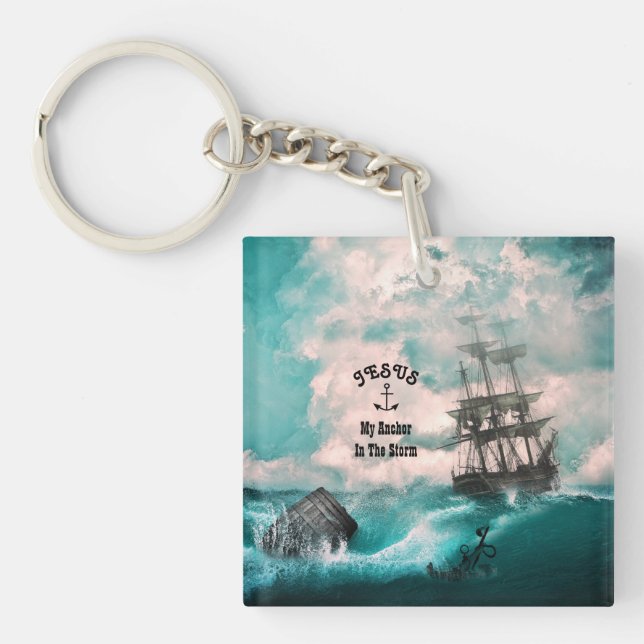Porte-clefs "Ancre Dans La Tempête (Devant)