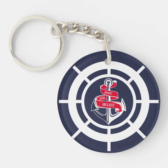Porte-clefs Ancre et volant (Devant)