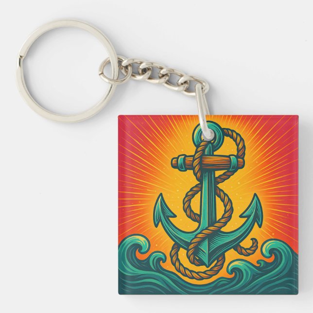 Porte-clefs Ancre nautique (Devant)