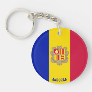 Porte-clefs Andorre Drapeau charmant Patriotique