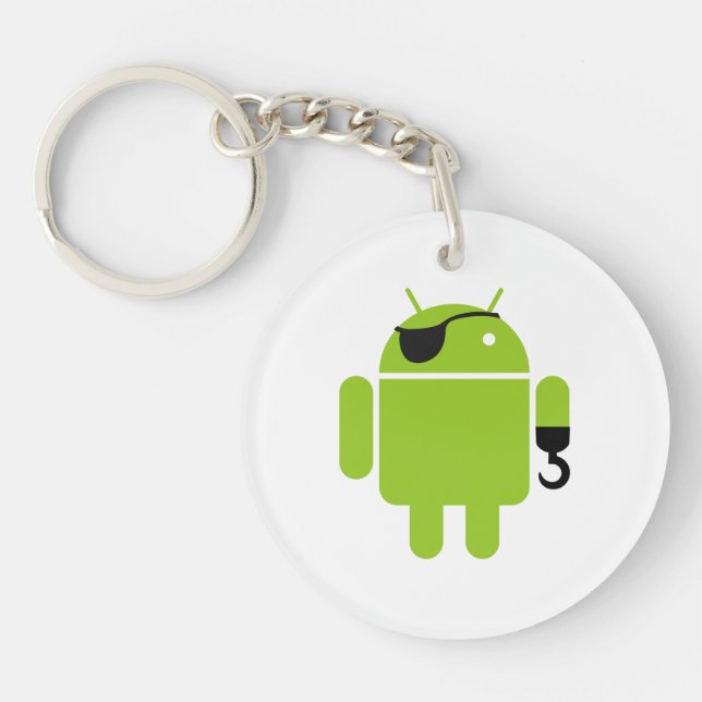 Porte-clefs Android Robot Pirate Style (Devant)