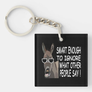 Porte-clefs Âne Intelligent Cool