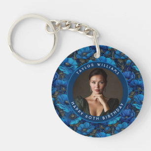 Porte-clefs Anémones Élégantes Cadeau 18ème Anniversaire