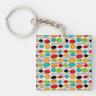 Porte-clefs Anesthesia Colorful Wording 