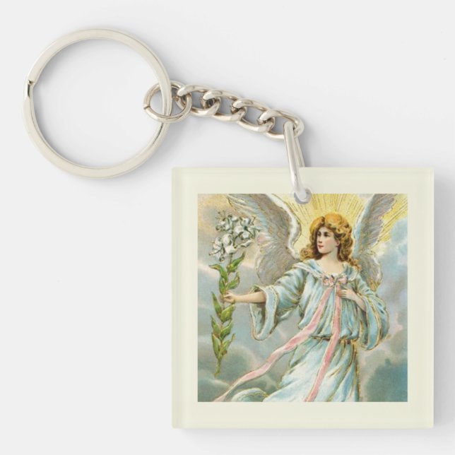 Porte-clefs Ange en bleu (Devant)
