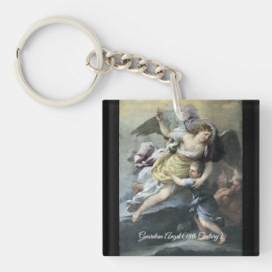 Porte-clefs Ange gardien baroque