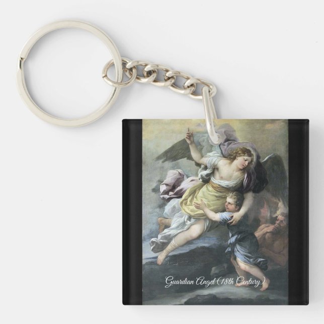 Porte-clefs Ange gardien baroque (Devant)