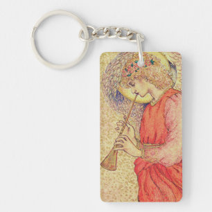 Porte-clefs Ange jouant du flageolet