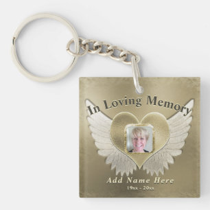Porte-clefs Ange mémorial d'or personnalisé Ailes ajouter la