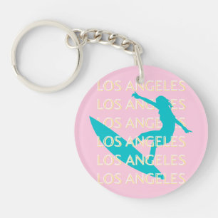 Porte-clefs Angeles Travel Art, Californie, Travel Art, Preppy