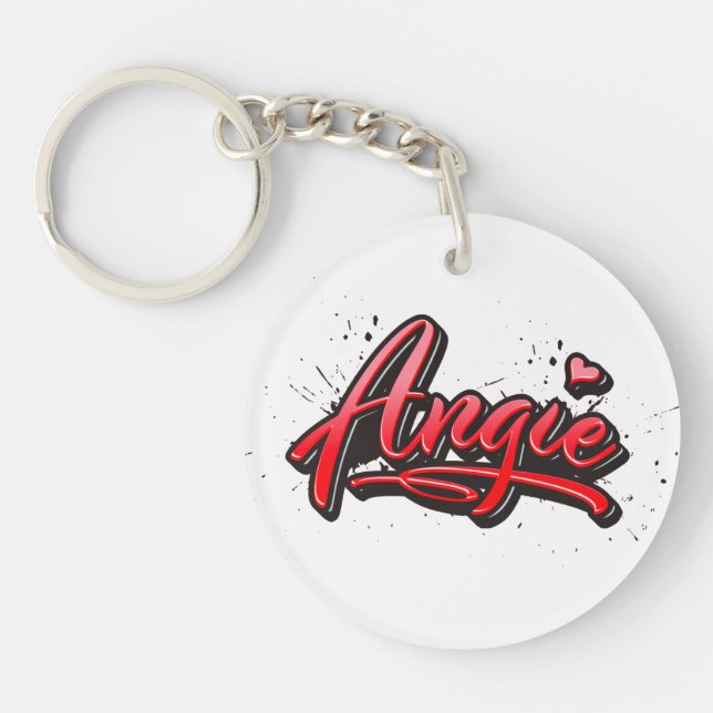 Porte-clefs Angie Heart Splash (Devant)