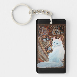 Porte-clefs Angora turc blanc