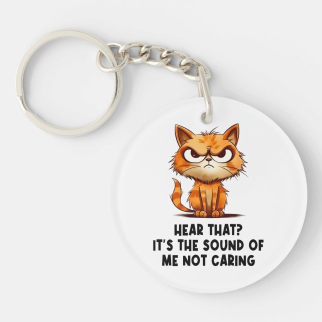 Porte-clefs Angry Stress Chat Funny Stress Meme pour Amoureux  (Devant)