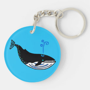 Porte-clefs Animal en voie de disparition - BALEINE Bleue - Fa