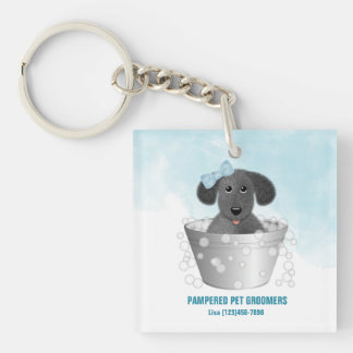 Porte-clefs Animaux De Compagnie Puppy Dans Le Bain À Remous