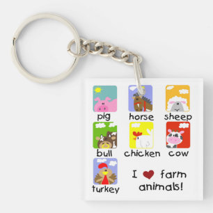 Porte-clefs Animaux de ferme