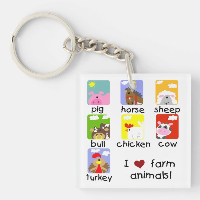Porte-clefs Animaux de ferme (Devant)