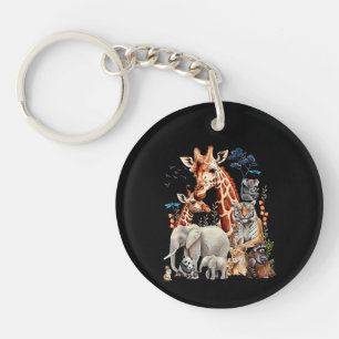 Porte-clefs Animaux de zoo Faune Fête d'anniversaire Animal
