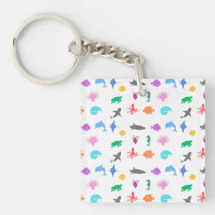 Porte-clefs Animaux marins à motifs