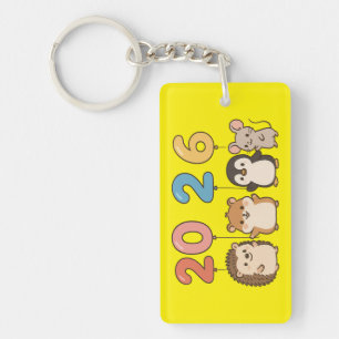 Porte-clefs Animaux Mignons 2026 Bonne Année-60822