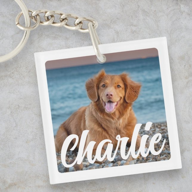 Porte-clefs Animaux photo Amoureux de les chiens personnalisés (Créateur téléchargé)