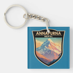 Porte-clefs Annapurna Nepal Voyage Art Vintage