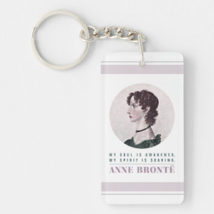 Porte-clefs Anne Bronte Portrait et Citation Mon âme est éveil