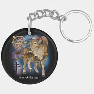 Porte-clefs Année chinoise du zodiaque de l'Ox