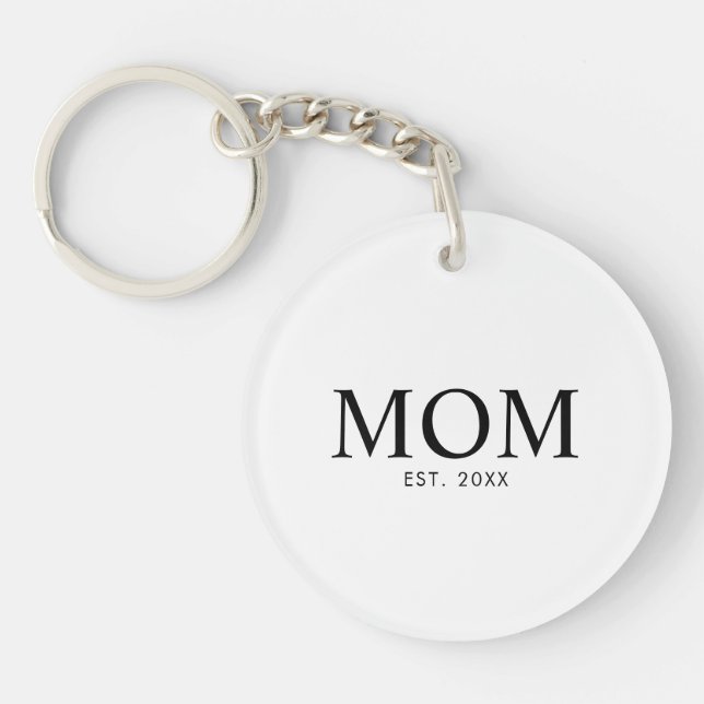 Porte-clefs Année de création de maman (Devant)
