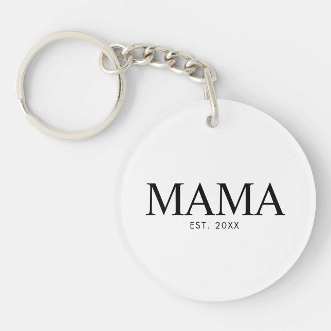 Porte-clefs Année de création de maman (Devant)