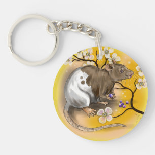 Porte-clefs année zodiaque chinoise du rat