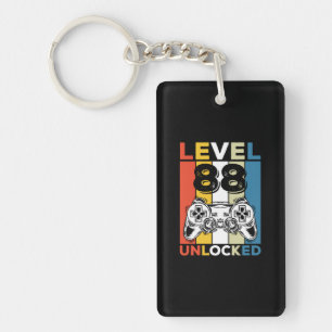 Porte-clefs Anniversaire 88ème Niveau Débloqué 88 Jeux Vintage