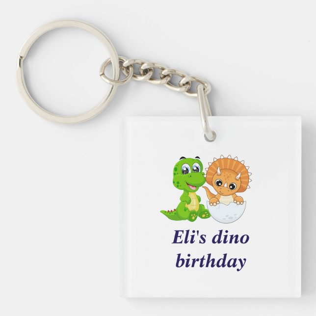 Porte-clefs Anniversaire de Dinosaur (Devant)
