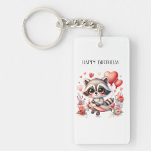 Porte-clefs Anniversaire de Raton Laveur Volant