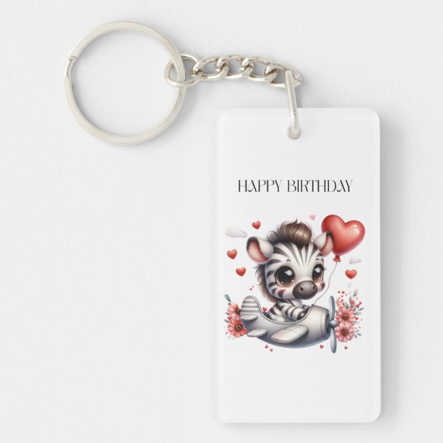 Porte-clefs Anniversaire de Zebra Pilot (Devant)