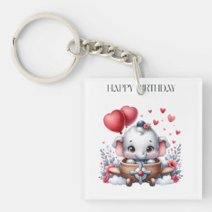 Porte-clefs Anniversaire d'éléphant volant