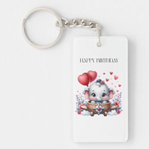 Porte-clefs Anniversaire d'éléphant volant