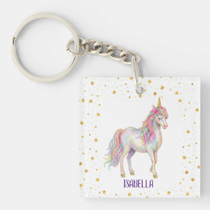 Porte-clefs Anniversaire Filles Licorne Paillettes