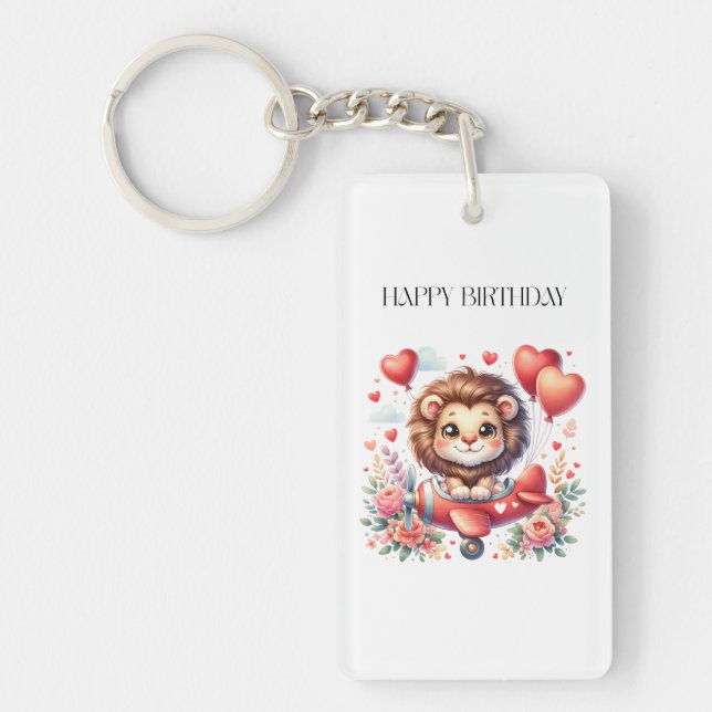 Porte-clefs Anniversaire Lion Volant (Devant)