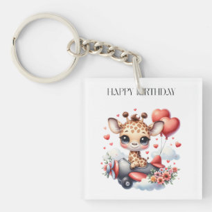 Porte-clefs Anniversaire Pilote Girafe