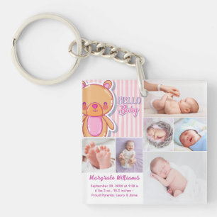 Porte-clefs Annonce de naissance photo bébé nouveau-né Photo