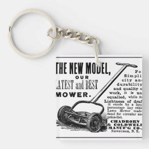Porte-clefs Annonce vintage de tondeuse à gazon