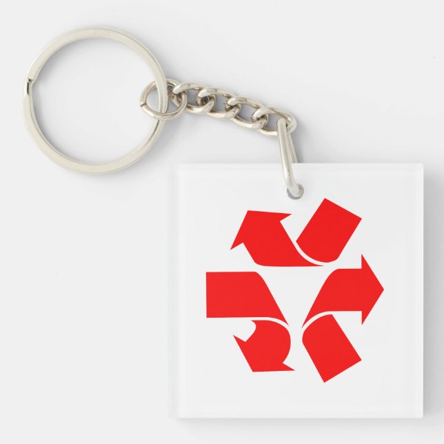 Porte-clefs Annuler le recyclage du symbole (Devant)