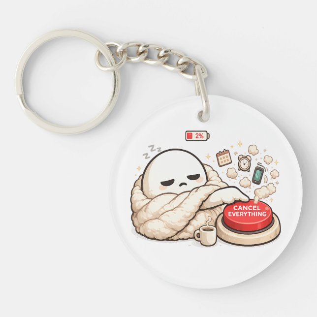 Porte-clefs Annuler Tout 2% de batterie  (Devant)