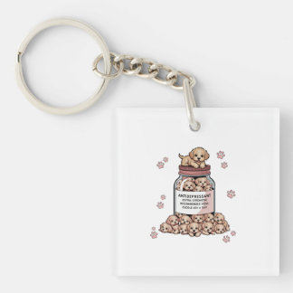 Porte-clefs Antidépresseur Golden Retriever | Thérapie de chio