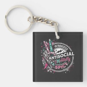 Porte-clefs Antisocial Introverti et Mentalement Épicé