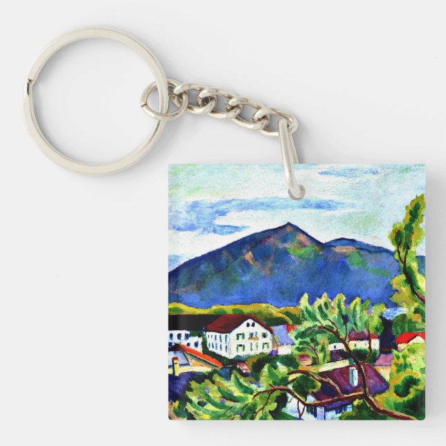 Porte-clefs Août Macke - Paysage de printemps à Tegernsee (Devant)