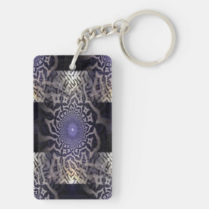 Porte-clefs Apophyse Décor fractal - violet noir