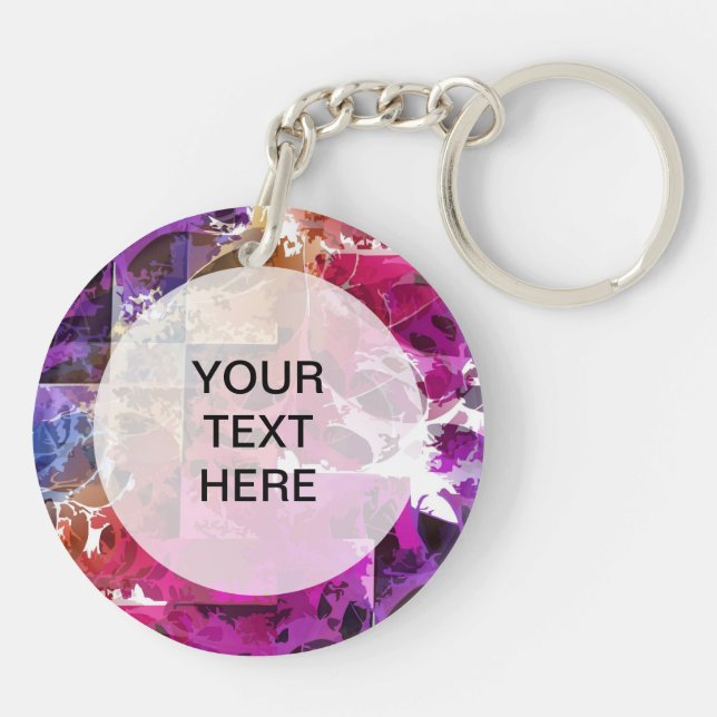 Porte-clefs Apophyse Fractal Art - araignée web Cercle (Dos)