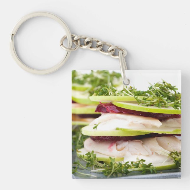 Porte-clefs Apple and trout appetizer (Devant)